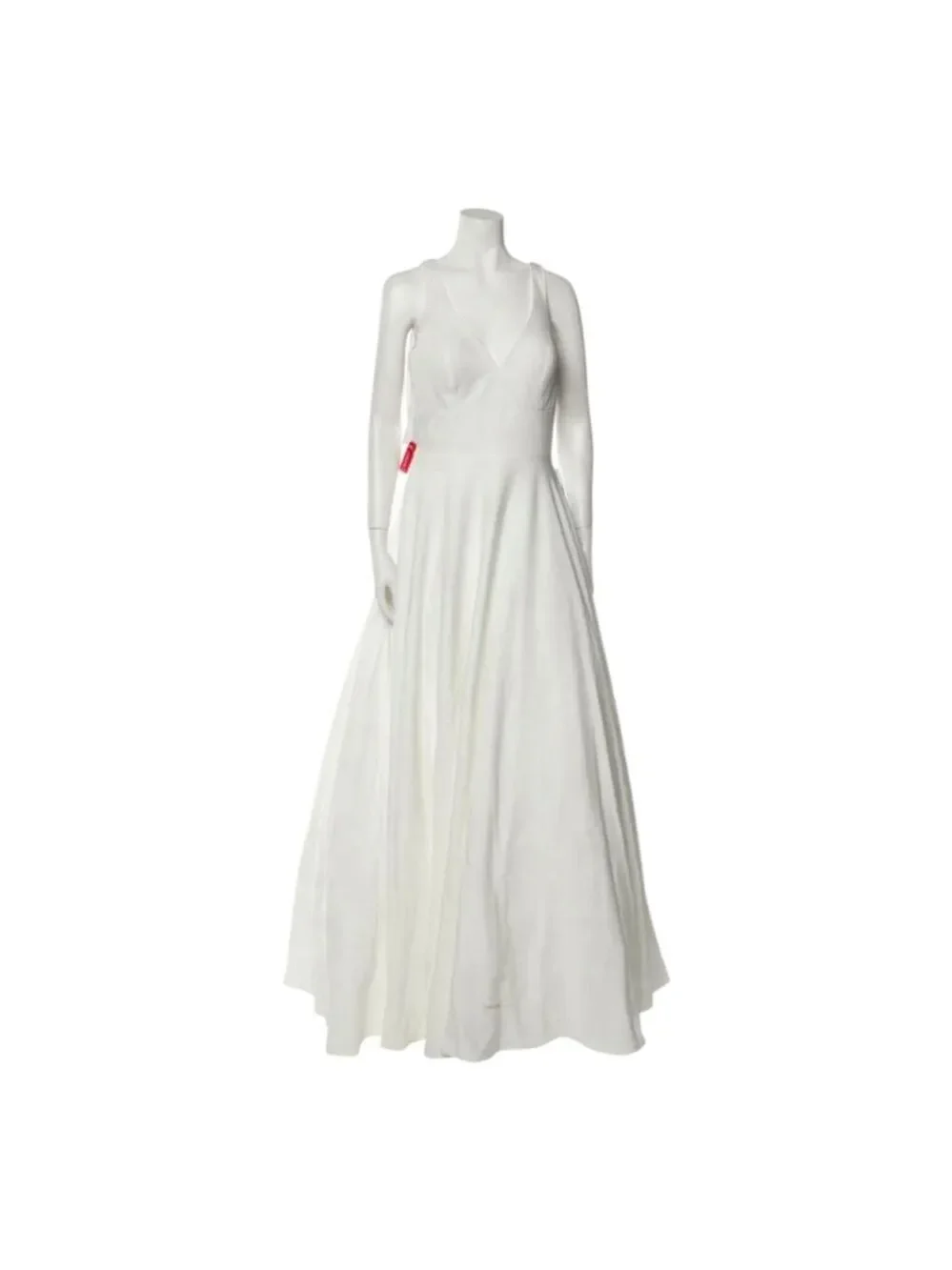 Mac Duggal Gown Size 8 White V-Neck - Picture 5 of 10